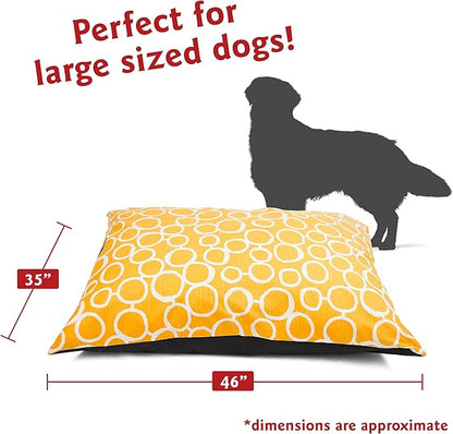 Majestic Pet Rectangle Large Dog Bed Washable – Non Slip Comfy Pet Bed – Dog Crate Bed Super Value Pillow Dog Bed – Dog Kennel Bed for Sleeping 46 x 35 Inch