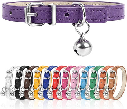 XS Dog Collar for Teacup Adjustable Teacup Dog Collar for Small Medium Large Dogs 3/8 inch Width (Purple