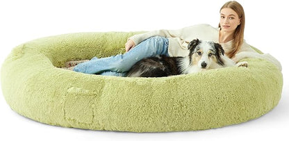 Bedsure Memory Foam Human Dog Bed 72"x48"x12" Calming