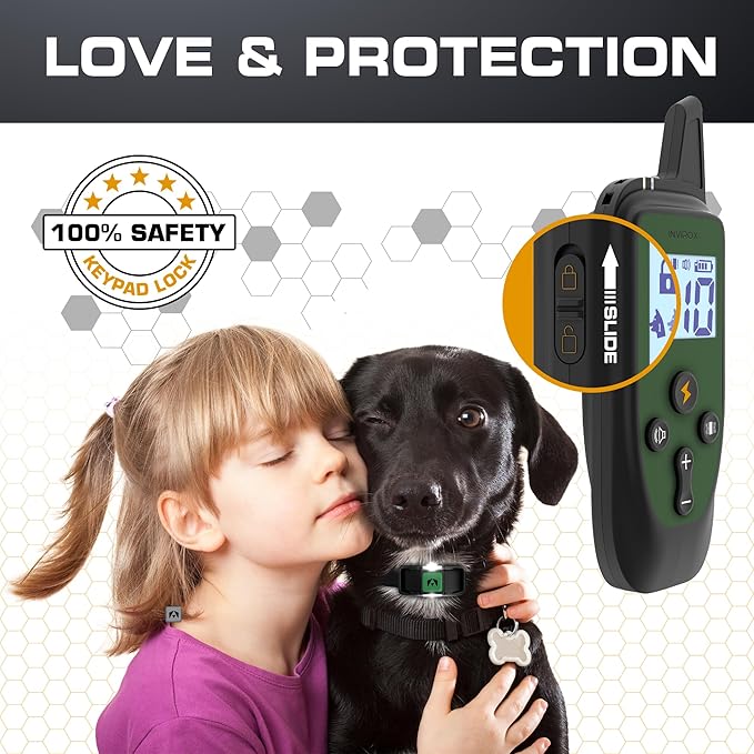 INVIROX Shock Collar for Large Dogs [SPARK K9 X2] 124 Levels 2 Dog Training Collars with Remote 1100yd Range IP67 Waterproof