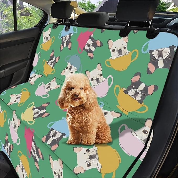 AFPANQZ Bulldog Car Back Seat Cover for Dog