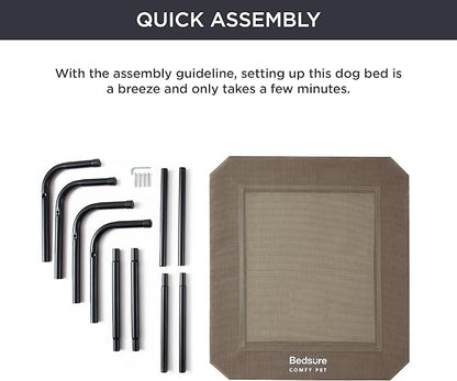 Bedsure Large Elevated Cooling Outdoor Dog Bed 49 inches