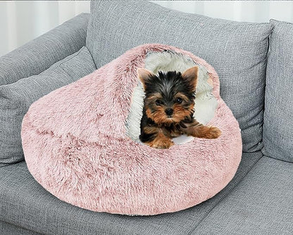 Dog Cave Bed for Small Dogs Cats Pets (20" D,