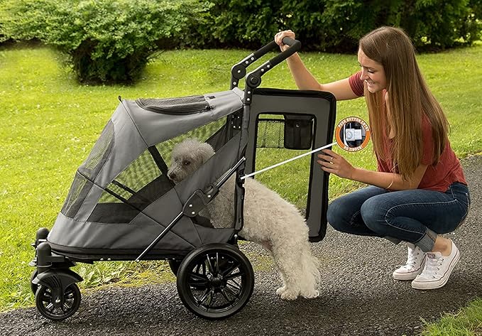 Pet Gear NO-Zip Pet Stroller with Dual Entry 1 Model, 4 Colors