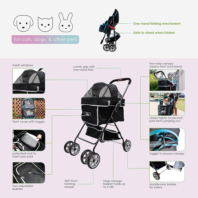 Swift Pet Stroller 45LBS