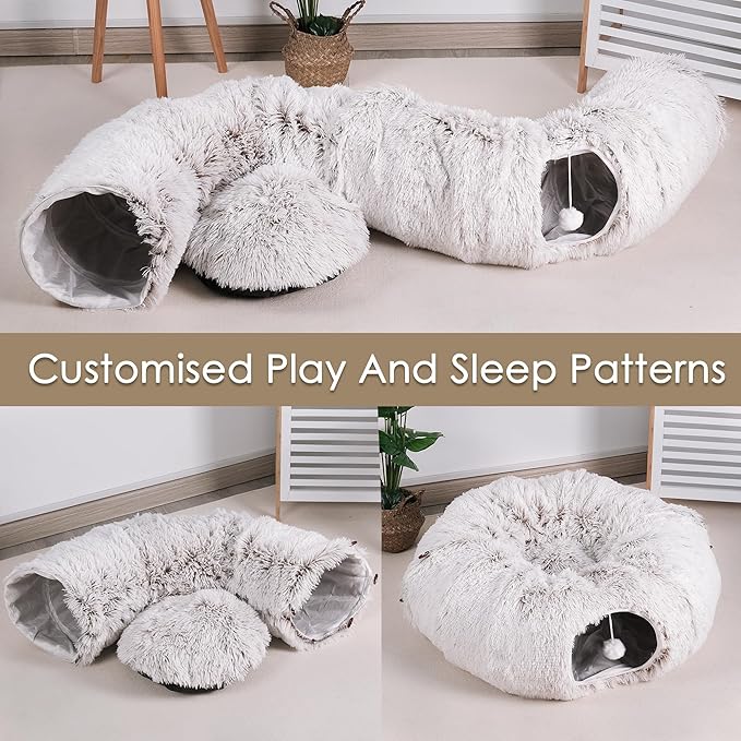 Cat Tunnel Bed for Indoor Cats