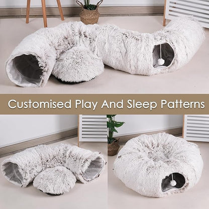 Cat Tunnel Bed for Indoor Cats