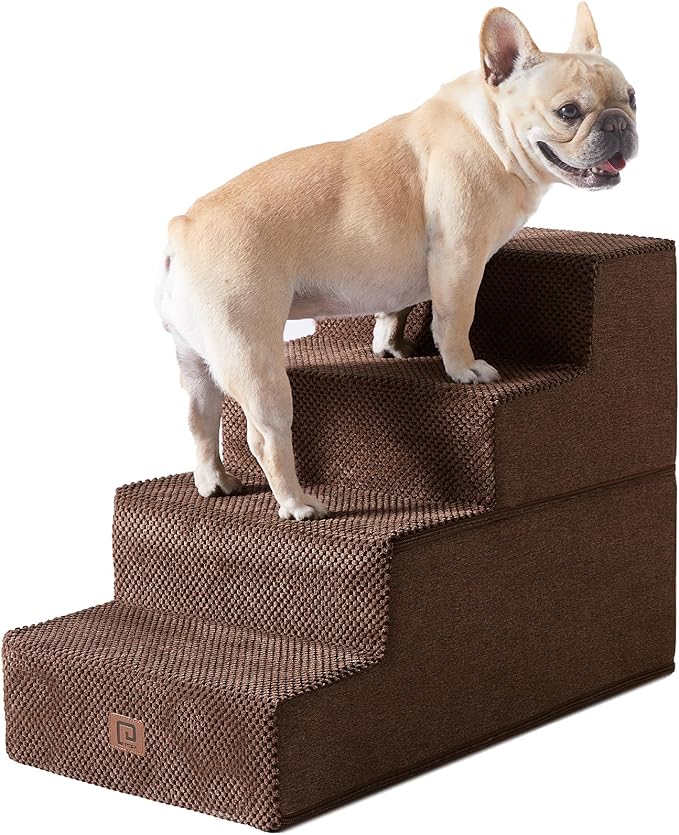EHEYCIGA Dog Stairs for Bed 18”H 4-Step Dog