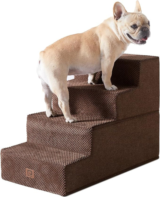 EHEYCIGA Dog Stairs for Bed 18”H 4-Step Dog