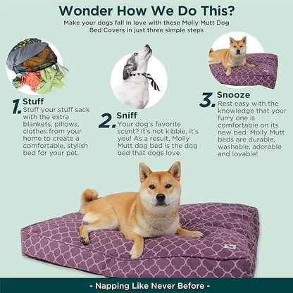 Molly Mutt Medium to Large Dog Bed Cover 27”X36”X5’’ - 100% Cotton