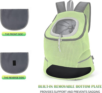 Mile High Life | Hiking Outdoor Pet Carrier Backpack | Kitty Puppy Cat Carrier | Dog Carrier for Small Dogs | Dog Backpack w Breathable Mesh with Soft Padding(Comb Lime Green, Small (Pack of 1))