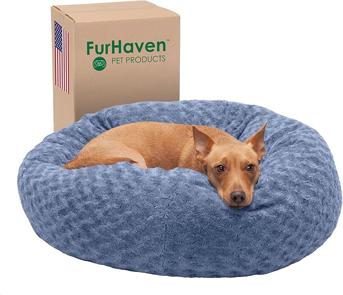 Furhaven 30" Round Donut Dog Bed for Medium/Small Dogs 45 lbs