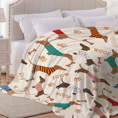 Dachshund Dogs Blanket Gifts for Pet Dog Lovers Girls Boys 60x50 in