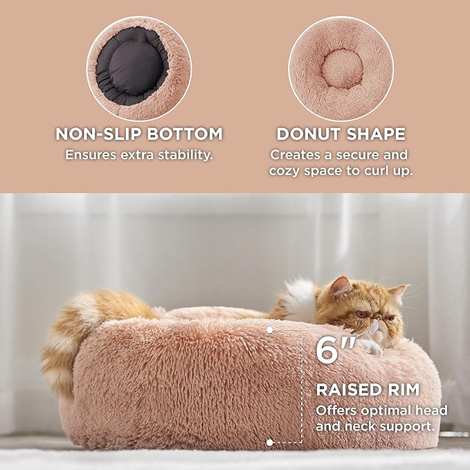 Bedsure Calming Cat Beds for Indoor Cats 20 inches, 15 lbs