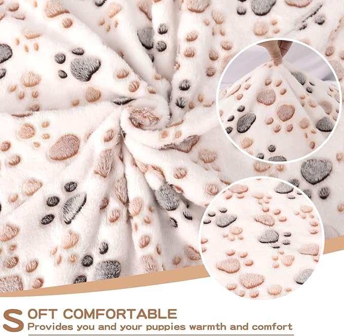 Blanket for Dogs 3 Pack 41" x 31",Cute Paw