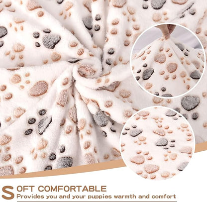 Blanket for Dogs 3 Pack 41" x 31",Cute Paw