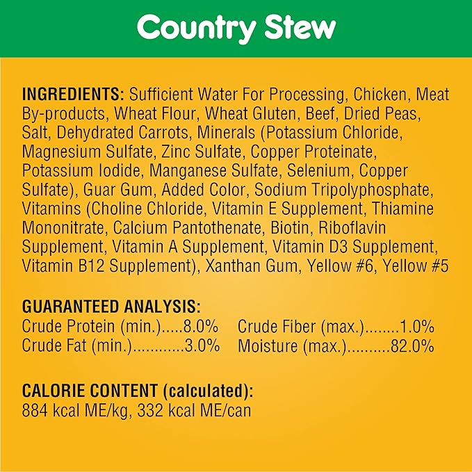 PEDIGREE CHOICE CUTS IN GRAVY Adult Canned Soft Wet Dog Food Variety Pack, Country Stew and Chicken & Rice Flavor, 13.2 oz. Cans (Pack of 24)