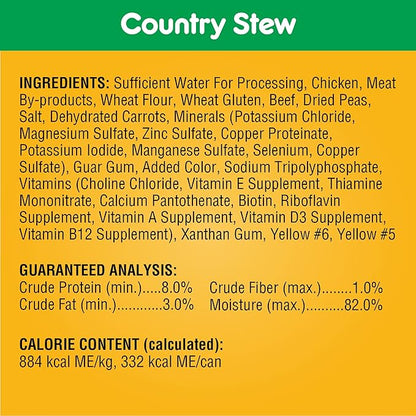 PEDIGREE CHOICE CUTS IN GRAVY Adult Canned Soft Wet Dog Food Variety Pack, Country Stew and Chicken & Rice Flavor, 13.2 oz. Cans (Pack of 24)