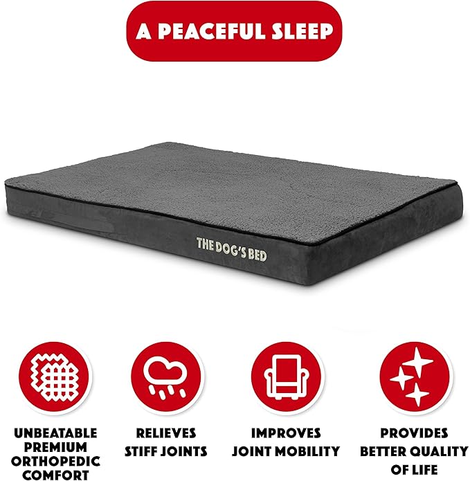 The Dog’s Bed Orthopedic Memory Foam Dog Bed 46x28x4, Pain