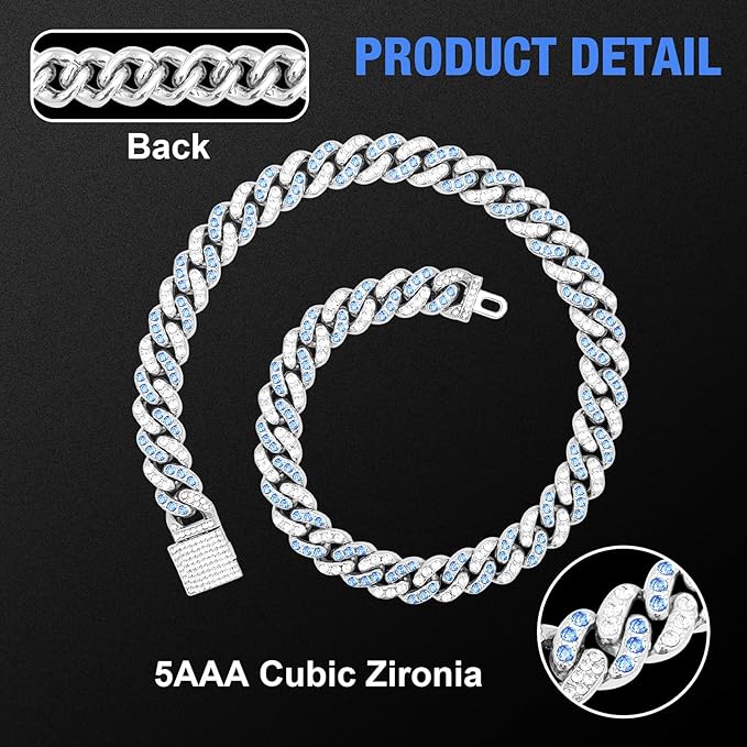 Dog Chain Silver Cuban Collars 24inchi)