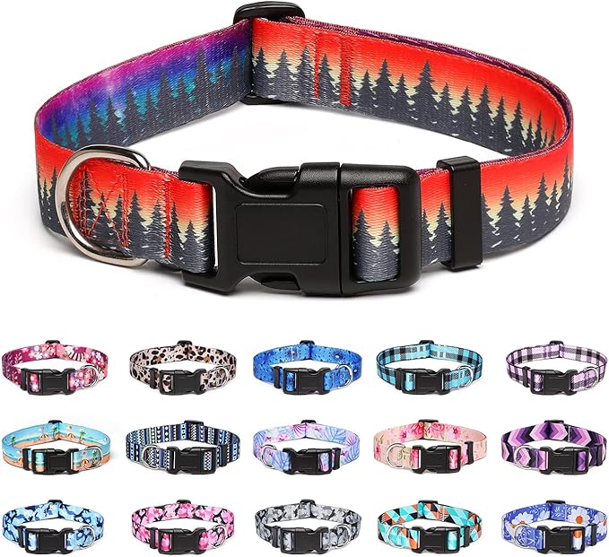 Adjustable Dog Collar with Patterns