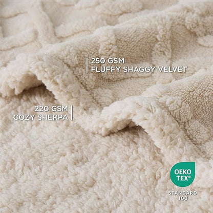 Bedsure Waterproof Dog Blankets for Small Dogs 25"x35", Cream