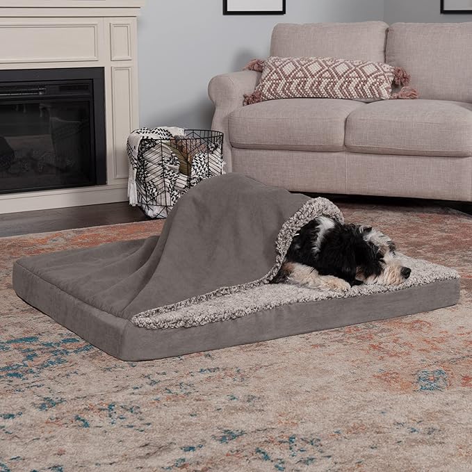 Furhaven Orthopedic Dog Bed for Large/Medium Dogs w/ Removable Washable Cover 55 lbs