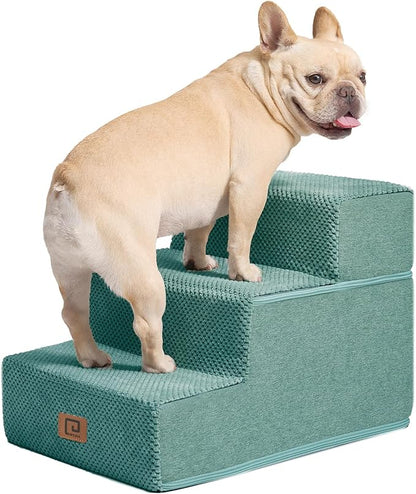 EHEYCIGA Dog Stairs for Small Dogs 13.5" H 3-Step Dog