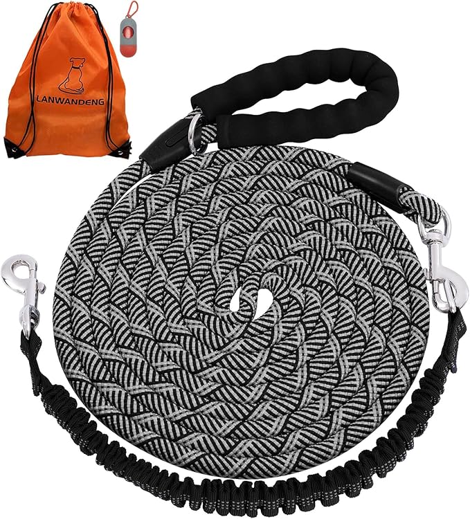 Long Dog Leash with Reflective Threads 15FT 20FT 30FT 50FT