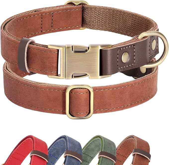 Didog Soft Padded Leather Dog Collars for Small Dogs