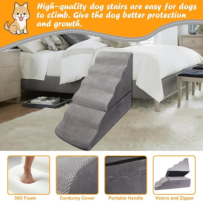 Dog Stairs Steps for 30 Inches Tall High Bed 29 30 31 32 33 Inch