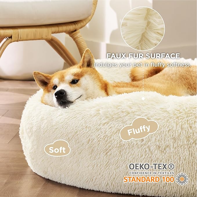 Bedsure Calming Dog Bed for Medium Dogs 45 lbs 30 inches
