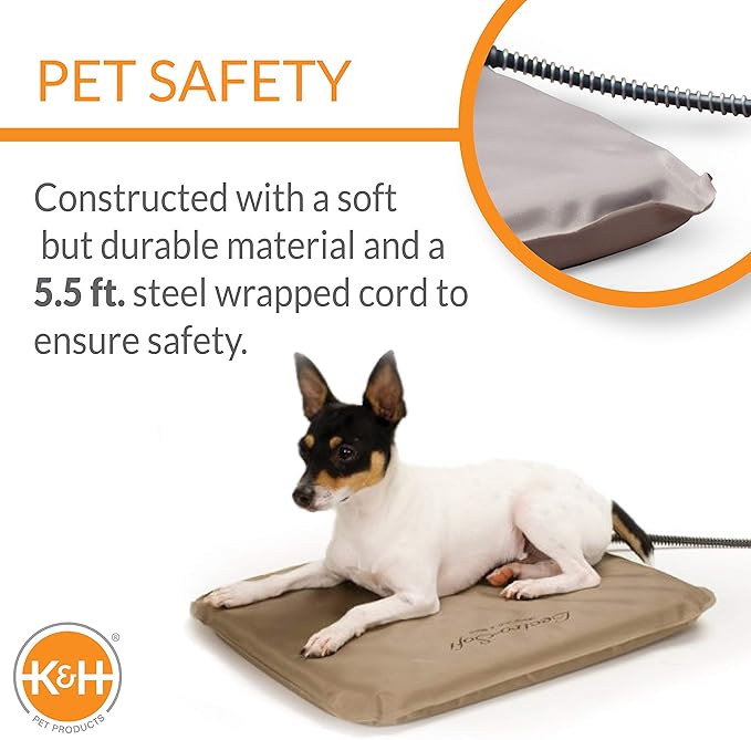 K&H Pet Products Lectro-Soft Outdoor Heated Dog and Cat Bed 19 X 24 Inches