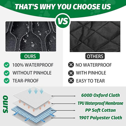 6-in-1 Dog Car Seat Cover for Back Seat 600D Waterproof