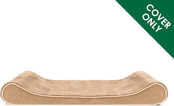 Furhaven Replacement Dog Bed Cover Minky Plush & Velvet Contour Luxe Lounger