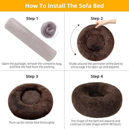 Nisrada Dog Bed for Small Medium Large Dogs 27 inch