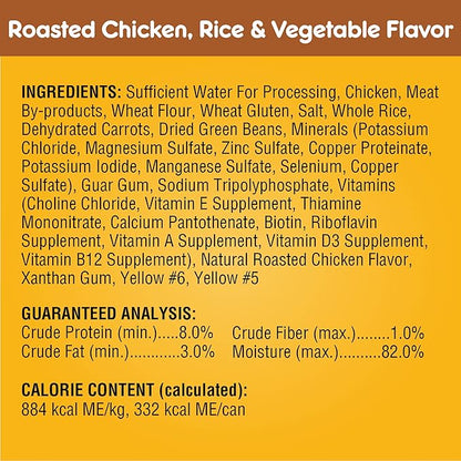 PEDIGREE CHOICE CUTS IN GRAVY Adult Canned Soft Wet Dog Food Variety Pack, Prime Rib, Rice & Vegetable Flavor and Roasted Chicken, 13.2 oz. Cans (Pack of 12)