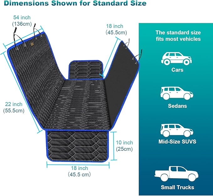 SZHLUX Dog Car Seat Cover 600D Heavy