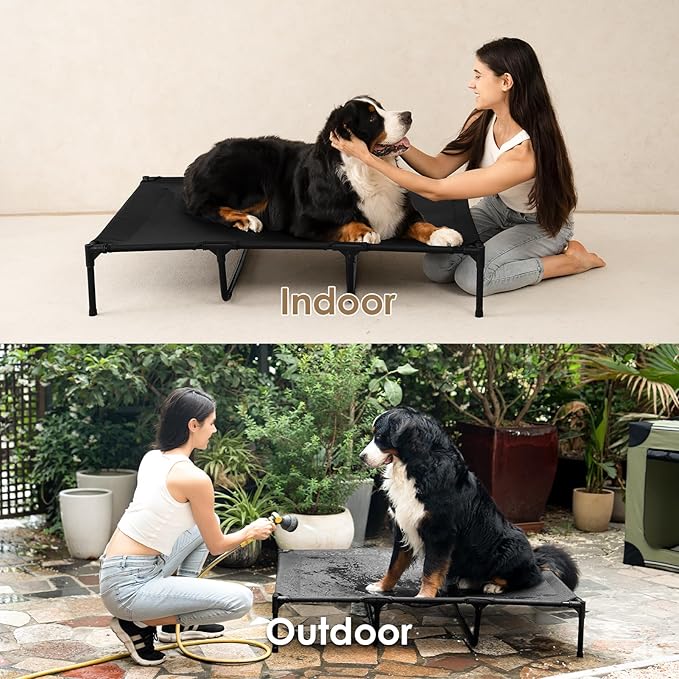 EHEYCIGA 50 Inch Elevated Dog Cot Beds for Extra Large Dogs