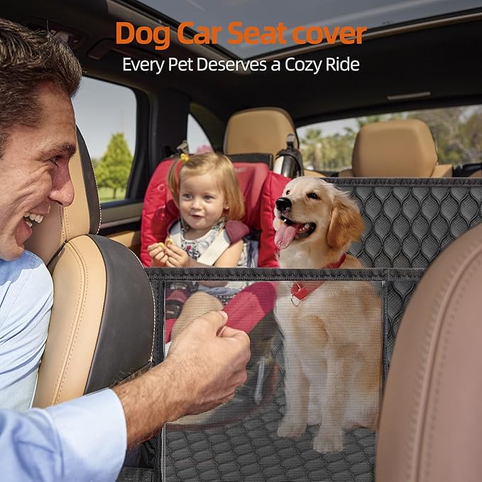 Back Seat Extender for Dogs- Holds 400LBS 100% Waterproof