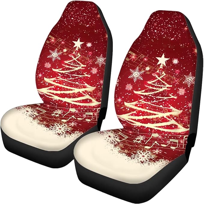 Christmas Tree Seat Covers for Cars for Women 4pcs Auto