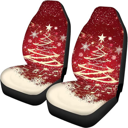 Christmas Tree Seat Covers for Cars for Women 4pcs Auto