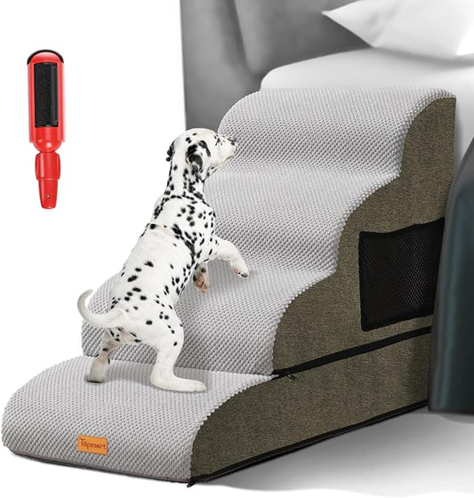 Topmart High Density Foam Dog Steps 4 Tiers