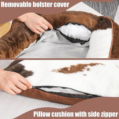 Faux Fur Dog Beds for Extra Large Dogs print,36x27inches)