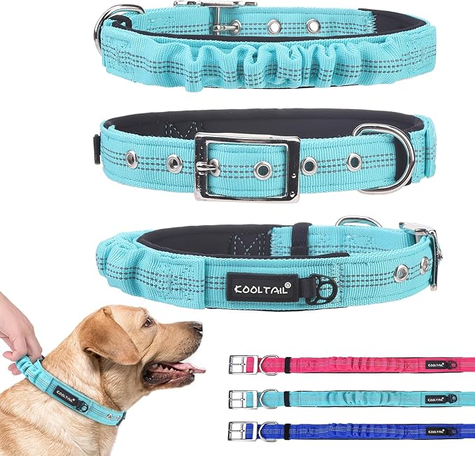 KOOLTAIL Tactical Dog Collar with Handle-Heavy Duty Dog Collar for Military Training