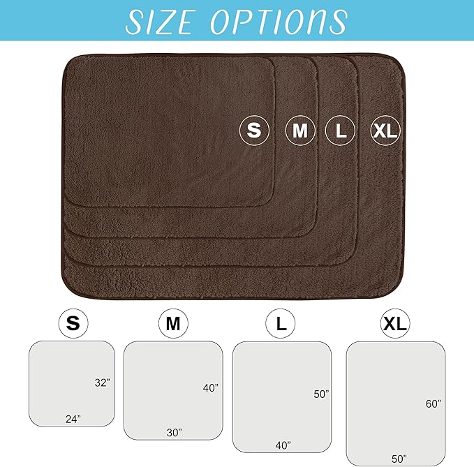 NICETOWN Waterproof Dog Blanket 24" × 32", Brown