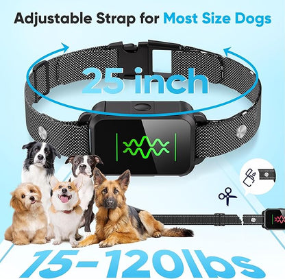 MODUS 2-in-1 Dog Shock Collar - Dog Training Collar with Remote 2000FT, Rechargeable Smart Anti Barking Collar, IP67 Waterproof E-Collar with 8 Adjustable Sensitivity for All Breeds