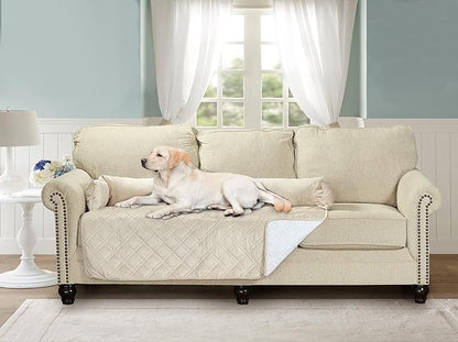 Brilliant Sunshine Premium Beige Silky Velvet Pet Sofa Bed