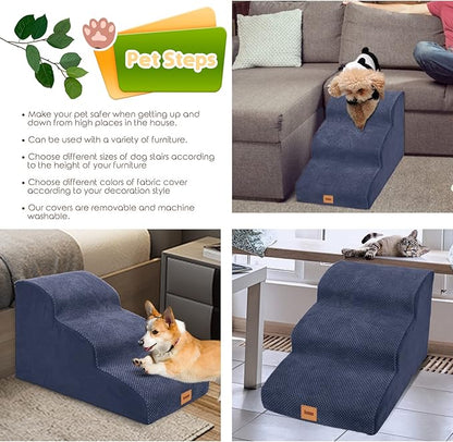 Foam Dog Stairs/Steps 3 Tiers 15.7" H