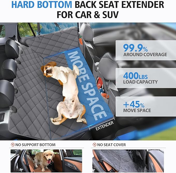 Back Seat Extender for Dogs 400lbs Capacity